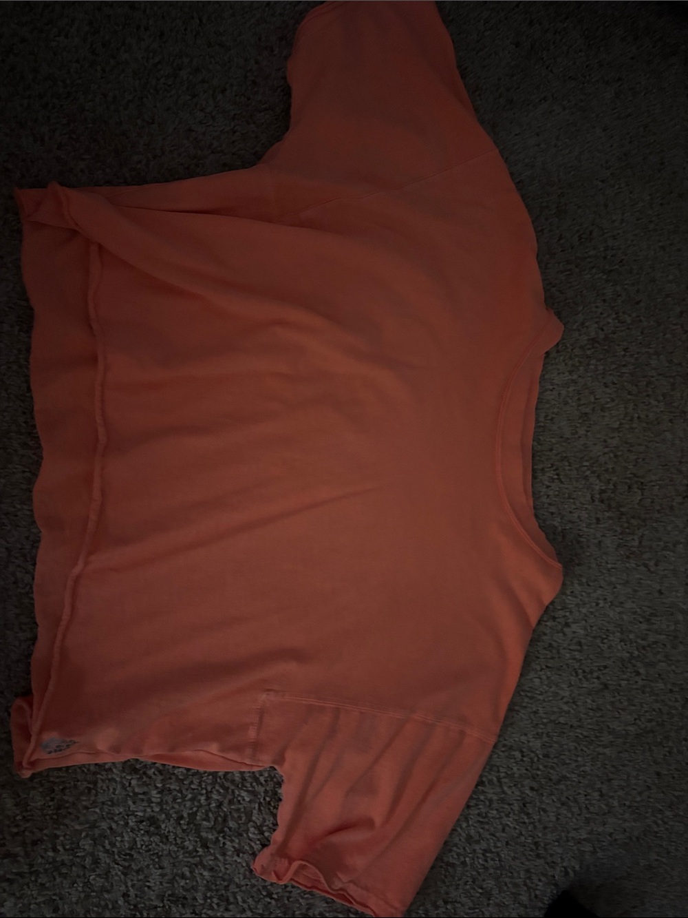 Women's Relaxed Short-Sleeve Top in Coral Orange Free people size small
